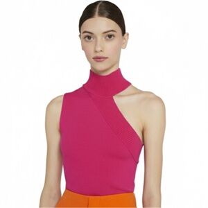 Alice + Olivia Wild Pink “Kiki Cut-Out Tank” Top Medium Excellent Condition!